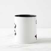 オム瞑想ヨガ女性コーヒーマグ マグカップ (中央)