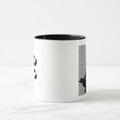 オム瞑想ヨガ女性コーヒーマグ マグカップ (中央)