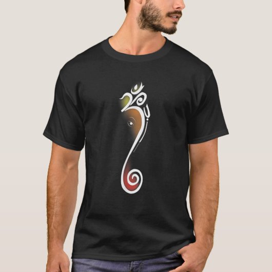 オム芸術的ロード・ガネーシャ Tシャツ (正面)