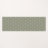 オム記号zen olive green名前をカスタムする ヨガマット (正面(横))