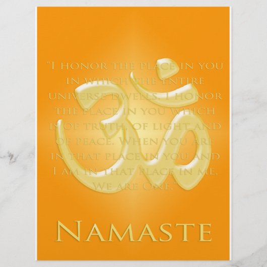 オム・イン・オレンジ&金ゴールド-ナマステ チラシ (正面)