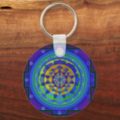 オム(オウム)ヤントラマンダラ キーホルダー (正面)
