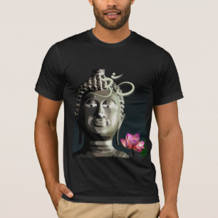 オム・ブッダと蓮のTシャツ Tシャツ