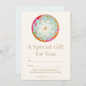 オム ロータス フラワー スピリチュアル ヘルス ギフト証明書 (正面/裏面)