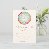 オム ロータス フラワー スピリチュアル ヘルス ギフト証明書 (スタンド正面)