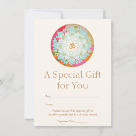 オム ロータス フラワー スピリチュアル ヘルス ギフト証明書