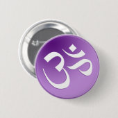 オム、紫と白 缶バッジ (正面&裏面)
