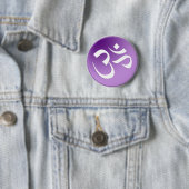 オム、紫と白 缶バッジ (インサイチュ)