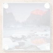 オメガの赤 ガラスコースター (裏面)