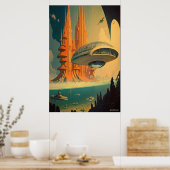 オメガポスターの銀行(スケッチボードログ付き) ポスター (キッチン)