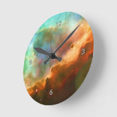 オメガ星雲の拡大領域 ラウンド壁時計 (傾斜)