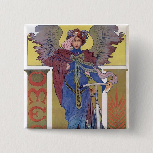 オメガ自転車 缶バッジ (正面)