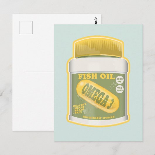 オメガ3魚油 ポストカード (正面/裏面)