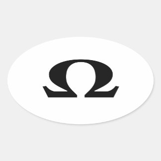 オメガ、抵抗オーバルステッカーのシンボル 楕円形シール