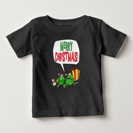 オメリークリスマス(ベビー) ベビーTシャツ (正面)