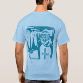 オメンスノー（サクサスブルー） Tシャツ (裏面)