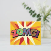 オモシロ お前のメッセージ スピーチバブル ファン レトロ 案内ポストカード (スタンド正面)