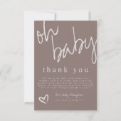 オモダンベビーニュートラルベビーシャワーサンキューカード サンキューカード (正面)