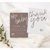 オモダンベビーニュートラルベビーシャワーサンキューカード サンキューカード