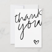 オモダンベビーブラック&ホワイトベビーシャワー サンキューカード (裏面)