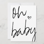 オモダンベビー男女兼用ベビーシャワー招待状 案内状 (裏面)