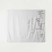 オモダンベビー赤男女兼用ちゃんシャワーバナー タペストリー (正面(横))