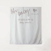 オモダンベビー赤男女兼用ちゃんシャワーバナー タペストリー (正面)