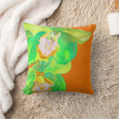 オモダンレポップ・アートのンジの蘭の花 クッション (ブランケット)