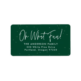 オモダンーおもしろいスクリプトグリーン差出人住所 ラベル