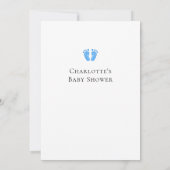 オモダンーボーイブルーベビーシャワー 招待状 (裏面)