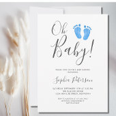 オモダン男の赤ちゃんベイビーシャワー 招待状