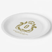 オモノグラム金ゴールドクレスト ペーパープレート (アングル)