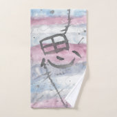 オモ考え漢字 バスタオルセット (ハンドタオル)