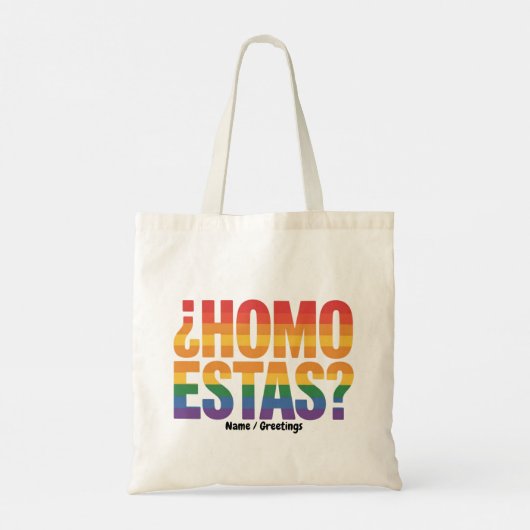 オモ・エスタス スペイン風メキシココメ ゲイ・プライド月間 トートバッグ (裏面)