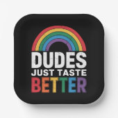 オヤジの味は最高 ゲイ プライド LGBTQ ギフト ペーパープレート (正面)