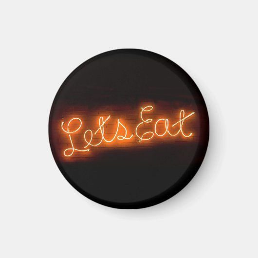 オユニークレンジの食べヴィンテージネオン マグネット (正面)