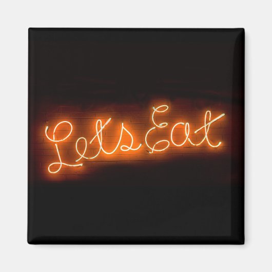 オユニークレンジの食べヴィンテージネオン マグネット (正面)