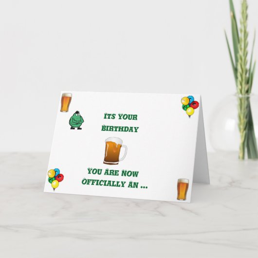 『オユーモアのあるールドファート』誕生日 カード (正面)