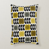 オラキエリー明るいスポット花茎、黄色の灰色 アクセントクッション (正面(垂直))