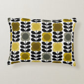 オラキエリー明るいスポット花茎、黄色の灰色 アクセントクッション (裏面)