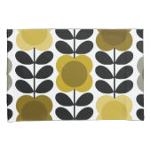 オラキエリー明るいスポット花茎、黄色の灰色 枕カバー (正面右)