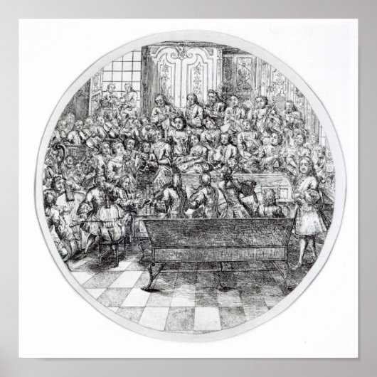 オラトリオを行うハンデル， c.1740 ポスター (正面)