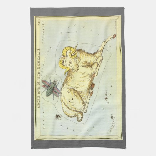 オラニアの鏡、ヴィンテージコンステレーション キッチンタオル (縦)