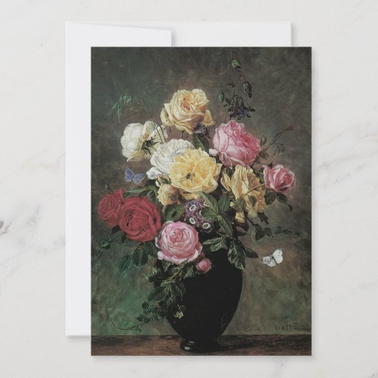 オラフ・ハーマンセンによる花瓶の静物画 招待状 (正面)