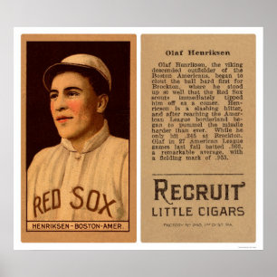 オラフHenriksen Red Soxの野球1912年 ポスター