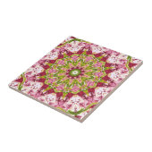 オラブズピンク&グリーンカレイデスコータイル タイル (側面)