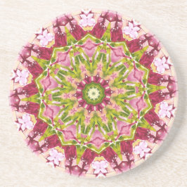 オラブズピンク&グリーンカレデスコープ コースター