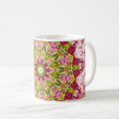オラブズピンク&グリーンカレデスコープ コーヒーマグカップ (正面右)