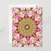 オラブズピンク&グリーンカレデスコープ ポストカード (正面/裏面)