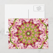 オラブズピンク&グリーンカレデスコープ ポストカード (正面/裏面)